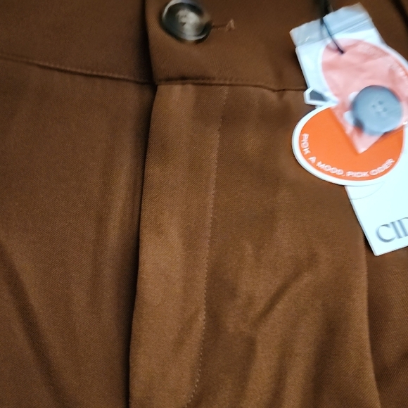 Cider Chestnut High-Waisted Shorts - Picture 3 of 5